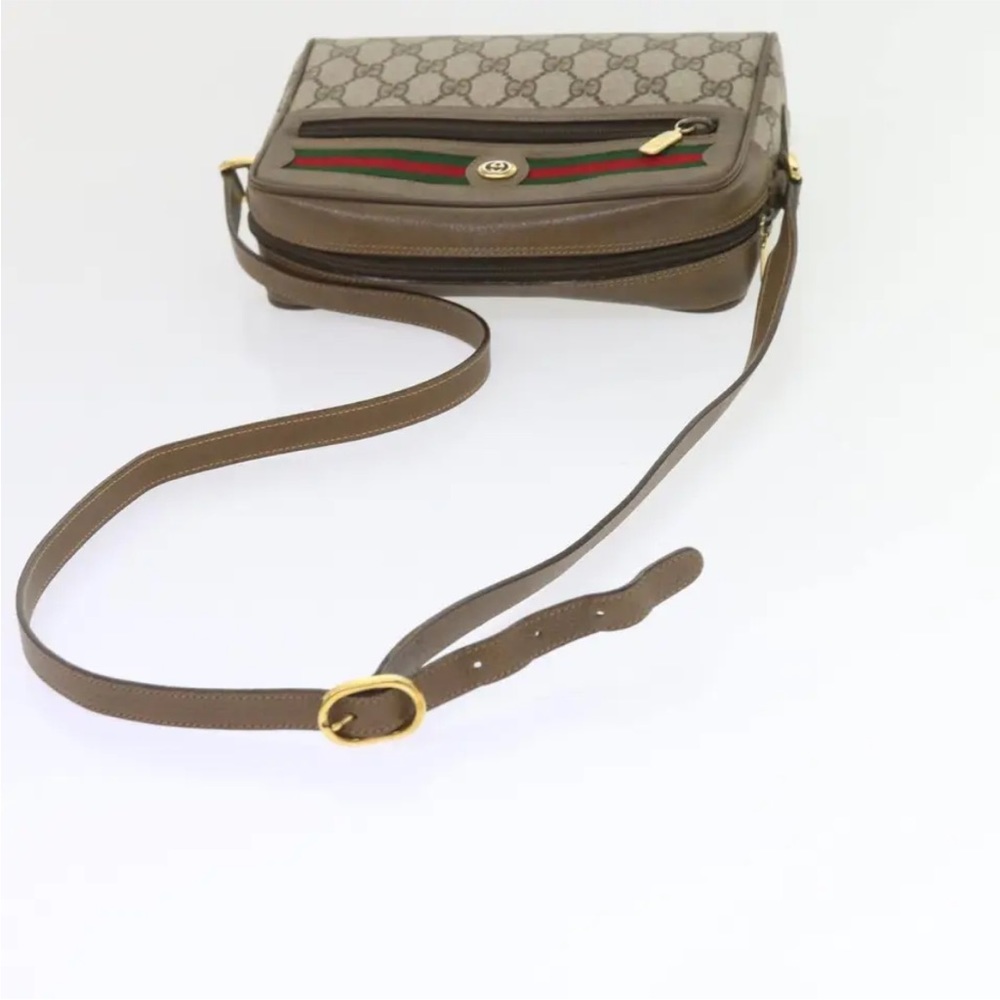 Authentic GUCCI GG Supreme Web Sherry line Bag Beige Red 56 02 087 Auth yk9330 - Picture 7 of 12